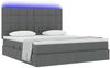 vidaXL LED-Speicherbett mit Matratze Dunkelgrau 180 x 200 cm Stoff 3372433 Bild 3