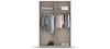 rauch Kleiderschrank, Schwebetürenschrank KRONACH, 2-türig, 2 Spiegeltüren teilaufgelegt, Grau metallic, 131 x 210 x 59 cm Bild 5