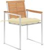 vidaXL Gartenstühle mit Kissen 2 Stk. Massivholz Teak und Stahl 3061532 Bild 2