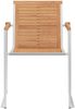 vidaXL Gartenstühle mit Kissen 2 Stk. Massivholz Teak und Stahl 3061532 Bild 5