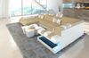 Polster Wohnlandschaft Apollonia U-Form - Mikrofaserstoff - Beige-Weiß - Links Bild 3