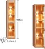 Standvitrine >Nature One< 1 Tür, mit LED, FSC, Kernbuche teilmassiv - 43x203x40cm (B/H/T) Bild 4