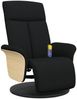 vidaXL Massagesessel mit Fußteil Schwarz Stoff 356535 Bild 2
