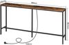 Schmaler Konsolentisch 180 cm Ladestation USB Vintagebraun Bild 3