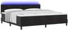 vidaXL LED Boxspringbett mit Kopfteil Schwarz 200 x 200 cm Samt 3342676 Bild 3