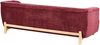 Beliani 'ALNOR' 3-Sitzer Sofa, Chenillegewebe Burgunderrot Bild 5