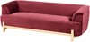 Beliani 'ALNOR' 3-Sitzer Sofa, Chenillegewebe Burgunderrot Bild 4