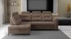 Ecksofa Schlafsofa Sofa WENDIE Stoff Hold Me Braun Ottomane Links Bild 2