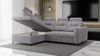Ecksofa Schlafsofa Sofa WENDIE Stoff Hold Me Braun Ottomane Links Bild 3