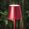 LED Tischleuchte, kirschrot, Touchdimmer, Akku, H 38 cm Bild 2