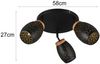 Reality Leuchten Deckenleuchte Bidar R61573380, Metall Schwarz matt/goldfarbig, exkl. 3x E14 Bild 3