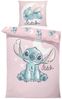 MTOnlinehandel Kinderbettwäsche Disney Lilo & Stitch „Moonlight“ 135x200 + 80x80 cm, Renforcé, 100% Baumwolle, 2 teilig, Mond- und Sternenmotiv – weich, hautfreundlich und pflegeleicht Bild 2