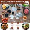 Burger-Set 6tlg. inkl. Burgerpresse, Grillwender, Burgerhauben und Grillspießen, aus Edelstahl Bild 2