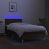 Boxspringbett mit Matratze & LED Stoff Dunkelbraun 80x200 cm, Härtegrad: H2 [3133832] Bild 3