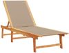 vidaXL Sonnenliegen 2 Stk. mit Tisch Taupe Massivholz Akazie Textilene 3279255 Bild 3