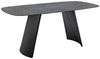 Esstisch >TOBELO< Designergestell, anthrazit marmoriert, Keramik - 180x76x90cm (BxHxT) Bild 1