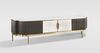 Livin Hill Stilig ST905B Kommode, MDF, natürliche Muschel, Edelstahl, Platte: synthetischer Marmor, 52 x 40 x 200 cm Bild 3