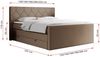 Boxspringbett KING EIGAR, mit einer Doppelmatratze, einem genähten Kopfteil - 160x200 - Braun Kunstleder - H4 Bild 5