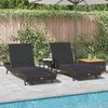 vidaXL Sonnenliege 3 pcs Braun 197 x 70 x 82 cm Poly-Rattan 3381202 Bild 4
