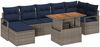 vidaXL Garten Essgruppe mit Kissen 8 pcs Grau und Marineblau 3349744 Bild 2