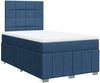 vidaXL Boxspringbett mit Matratze Blau 120x200 cm Stoff 3293941 Bild 3
