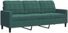 vidaXL 2-tlg. Sofagarnitur mit Kissen Dunkelgrün Samt 3278393 Bild 5