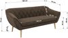 Sofa, Wohnzimmersofa PIRS 3, Skandinavisches Sofa 3-Sitzer, Sofa mit Wellenfederung, Buche Füße, Breite 180 cm Hoher Sitzkomfort - Braun Velvet Bild 5