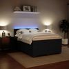 vidaXL Boxspringbett mit Matratze Schwarz 140x190 cm Samt 3288608 Bild 5