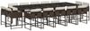 vidaXL 15-tlg. Garten-Essgruppe mit Kissen Braun Poly Rattan 3278180 Bild 2