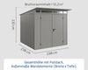 Hörmann Ecostar Metall-Gerätehaus Trend mit Pultdach Typ 2, 238x238 cm , graualuminium, 5,7 m²,2-flüglige Tür Bild 3