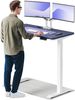 Desktronic HomeOne Elektrisch höhenverstellbarer Schreibtisch 120x60cm Weiß/Blau mit Memory-Funktion, Anti-Kollisions Technologie, USB-A und USB-C-Ladeanschlüssen Bild 1
