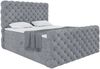 MEBLINI Boxspringbett DUKE 140x200 cm mit Bettkasten - H3/Grau Samt Polsterbett - Doppelbett mit Topper & Taschenfederkern-Matratze Bild 2