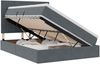 vidaXL Aufbewahrungsbett mit Matratze Dunkelgrau 140 x 190 cm Samt 3372028 Bild 2