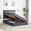 vidaXL Aufbewahrungsbett mit Matratze Dunkelgrau 140 x 190 cm Samt 3372028 Bild 4