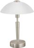 Eglo 85104 Tischleuchte SOLO 1 Stahl nickel-matt, Glas satiniert, weiss E14 max. 1X40W H:35cm Ø26cm mit Touchdimmer Bild 2