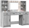 vidaXL Schminktischset mit LED 3 pcs Graues Sonoma Holzwerkstoff 3334286 Bild 3