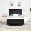 vidaXL Boxspringbett mit Matratze Schwarz 140 x 190 cm Stoff 3344067 Bild 3