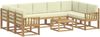 vidaXL Outdoor-Sofagarnitur 10 pcs Weiß und Creme 59 x 59 x 37 cm 3388249 Bild 2