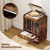 COSTWAY Nachttisch, Plattenspielerständer Beistelltisch mit Rollen, 5 Fächern, Schublade Bild 4