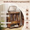 COSTWAY Nachttisch, Plattenspielerständer Beistelltisch mit Rollen, 5 Fächern, Schublade Bild 3
