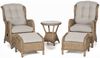osoltus Sandy Beach Set Alu Korbsessel Ohrensessel verstellbar 5 tlg Bild 2