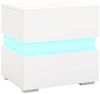 COSTWAY Nachttisch (1-St), mit LED Beleuchtung, Fernbedienung, 20 Farben, Hochglanz Bild 4