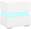 COSTWAY Nachttisch (1-St), mit LED Beleuchtung, Fernbedienung, 20 Farben, Hochglanz Bild 5