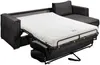 Vente-unique - LORETO Sofa SamtStoff Grau - B 223 cm152 cm x H 90 cm x L 298 cm Bild 4