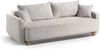 Micadoni Sofa Elen 2 Rückenkissen 3-Sitzer Strukturierter Stoff Beige Bild 2