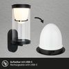 Briloner LED Außenwandleuchte Touch Akku 4W schwarz dimmbar warmweiß Bild 3