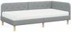 vidaXL Eckbettgestell Hellgrau 90 x 200 cm Stoff 3394117 Bild 2