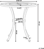 Beliani 'BOVINO' Gartentisch, Metall dunkelbraun Bild 2