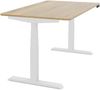 ASSMANN Elektrisch höhenverstellbarer Kinderschreibtisch JUNIOR Curved 120x70cm Eiche Natura Signalweiß Metall Holz Bild 3