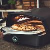 BURNHARD® Gas-Pizzaofen Fat TONY mit Pizzaschieber, 2-tlg, inkl. Cordierit-Pizzastein, geeignet für Terrasse, Balkon und Garten - Schwarz - #946410 Bild 5